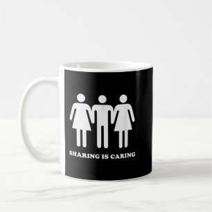 Delning tar upp Throuple Polyamory Gay Polyamoro Kaffemugg