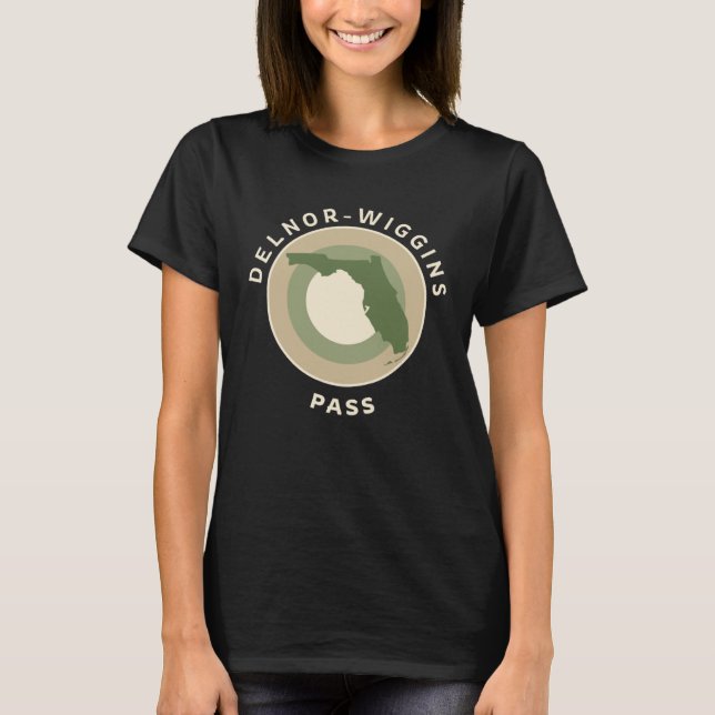 Delnor Wiggins Pass State Park Florida Bullseye FL T Shirt (Framsida)