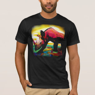 Delnoshörning, delfjäril tee shirt