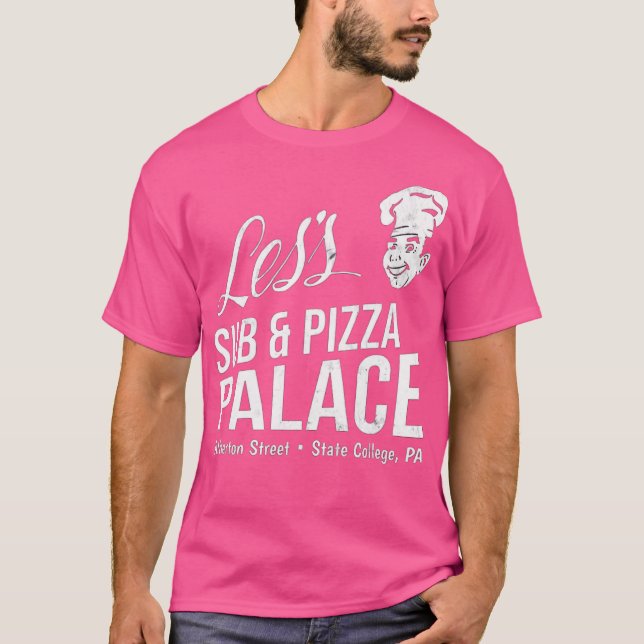 Delpalatset i Les & Pizza - State College, PA-Phot T Shirt (Framsida)