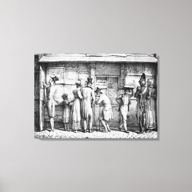 Delpech's Lithographic Print Shop, 1818 Canvastryck (Framsida)