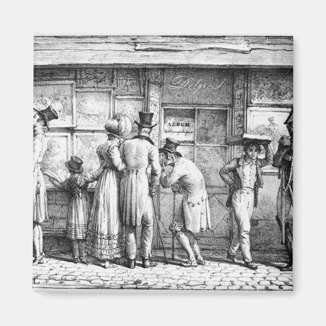 Delpech's Lithographic Print Shop, 1818 Magnet (Framsidan)