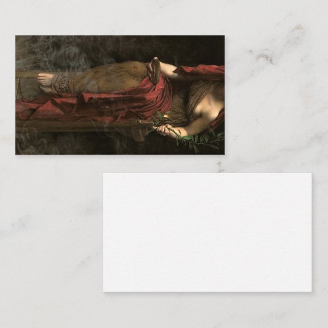 Delphi, 1891 av John Collier Visitkort (Fram/baksida)