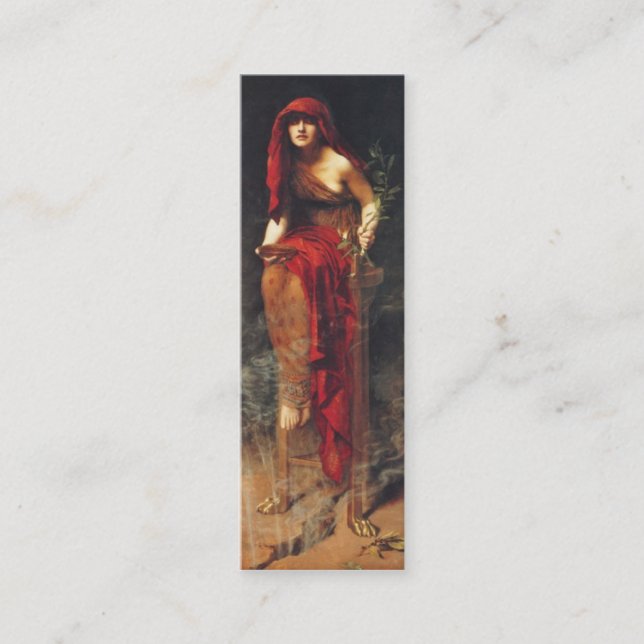 Delphi Bookmark - Priestess av John Maler Collier Mini Visitkort (Framsida)
