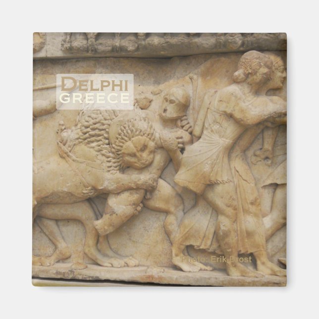 Delphi Greece Siphnian Souvenir Fridge Magnet (Framsidan)