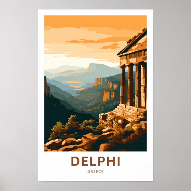 Delphi Greece Travel Skriv ut Poster (Framsidan)