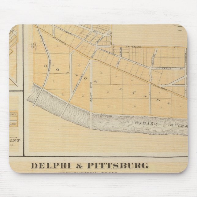 Delphi & Pittsburg med städer i förorter Musmatta (Framsidan)