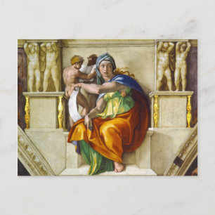 Delphic Sibyl av Michelangelo Vykort