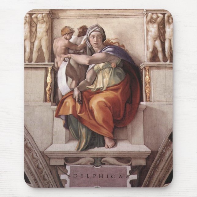 Delphic Sibyl - Fresco Sistine Chapel Musmatta (Framsidan)