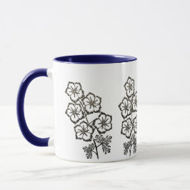 Delphimium Larkspur Flowers Teckning Gardener Mugg