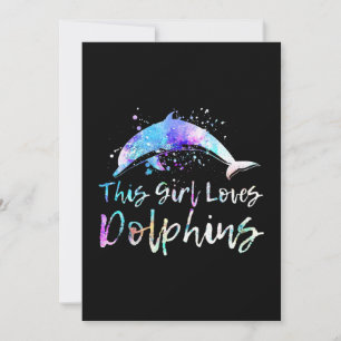 Delphin älskare-gåva denna flicka kärlek delfinkv tack kort