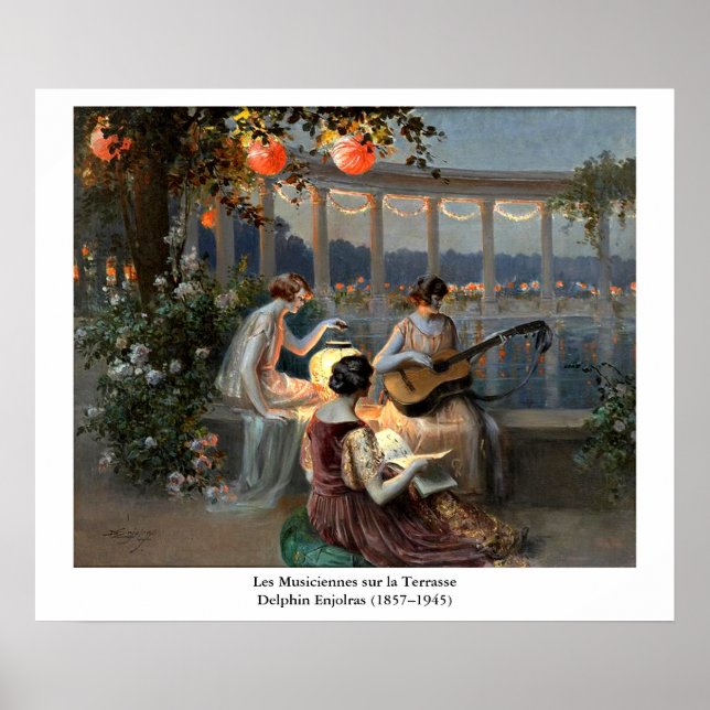 Delphin Enjolras' Les Musiciennes sur la Terrasse Poster (Framsidan)