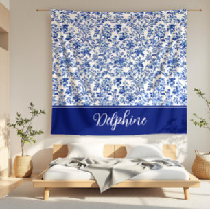 Delphine Blue Toile Fleecefilt