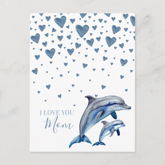 Delphine och baby Mors dag, Lycklig Mors dag Vykort (Framsida)