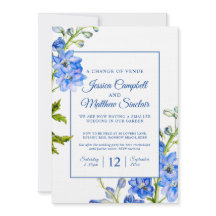 Delphinium blåa blommor byte av plats bröllop