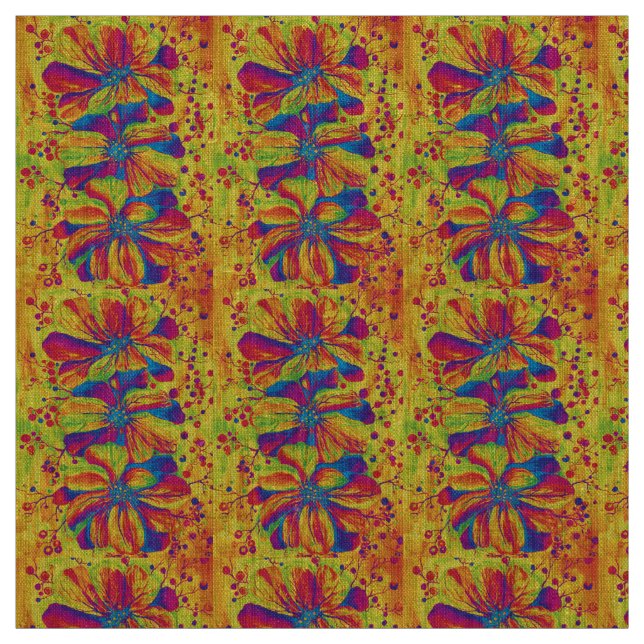 Delphinium-blommor Tyg (Provkarta)