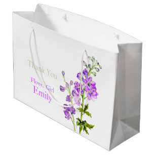 Delphinium bröllopsblomma flicka förmån gåvopåse