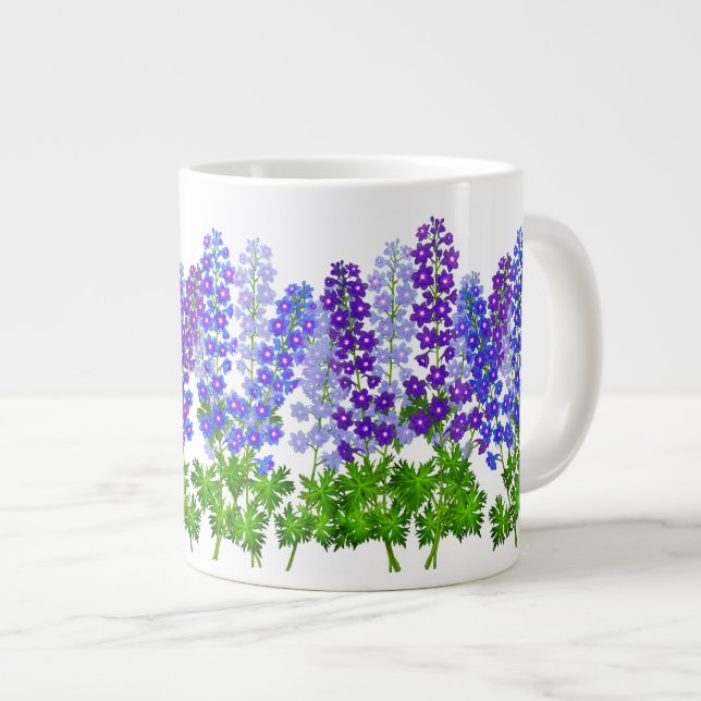 Delphinium Larkspur Blommigt Garden Specialty Mugg Jumbo Mugg (Framsida höger)