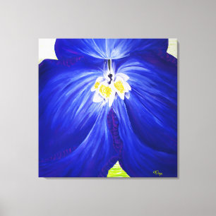 Delphinium - Originalmålning, omslagen arbetsyta Canvastryck