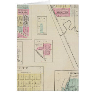 Delphos, Bennington, Ada, Verdi, Niles, Kansas Hälsningskort