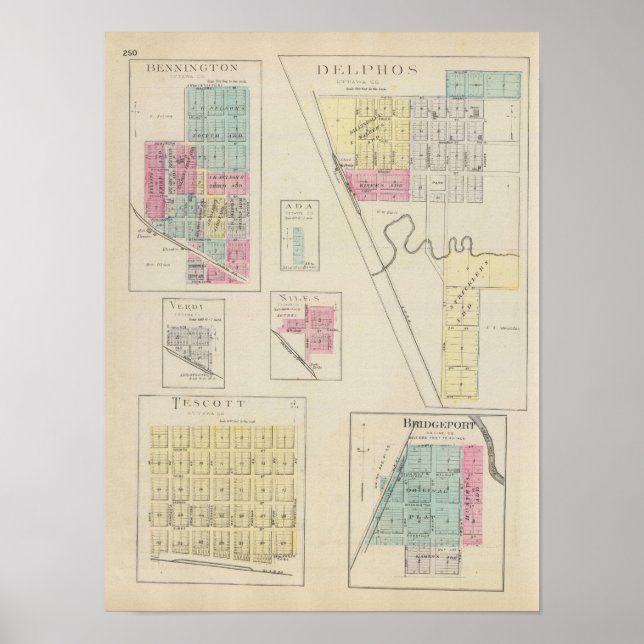 Delphos, Bennington, Ada, Verdi, Niles, Kansas Poster (Framsidan)