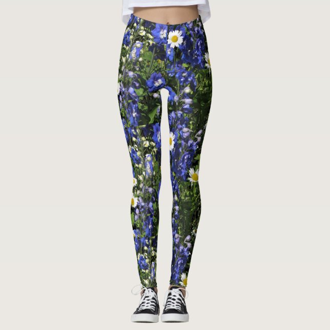 Delpininiums och daisy leggings (Framsida)