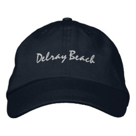 Delray Beach Florida Broderad Basebollmössa Keps