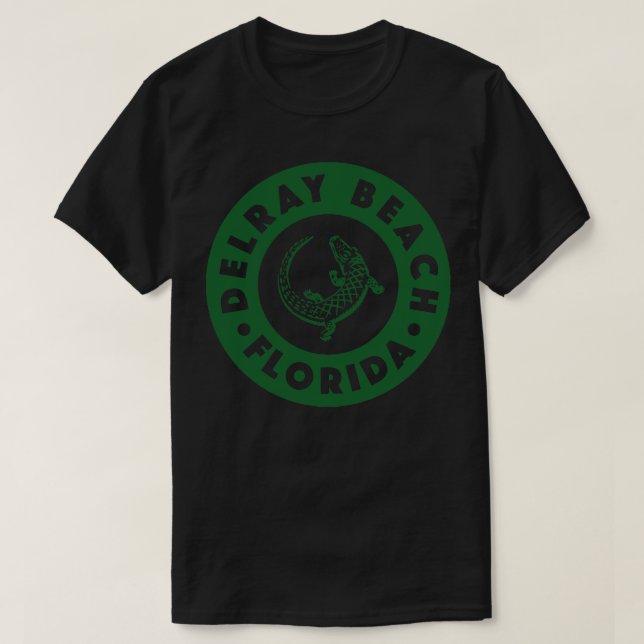 Delray Beach Florida Circle Grönt T Shirt (Design framsida)