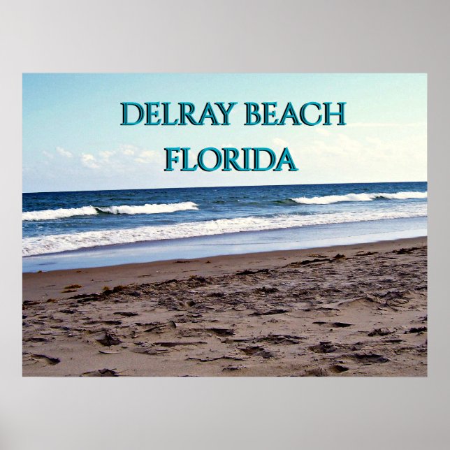 Delray Beach Florida Ocean Scen Poster (Framsidan)