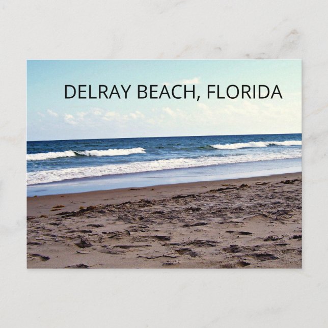  Delray Beach Florida Ocean Vykort (Framsida)