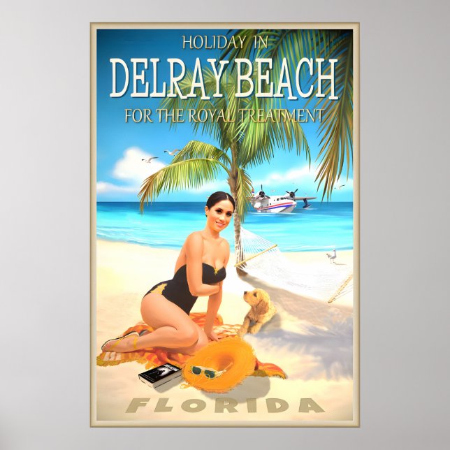 Delray Beach Florida Reseposter Princess Royal Poster (Framsidan)