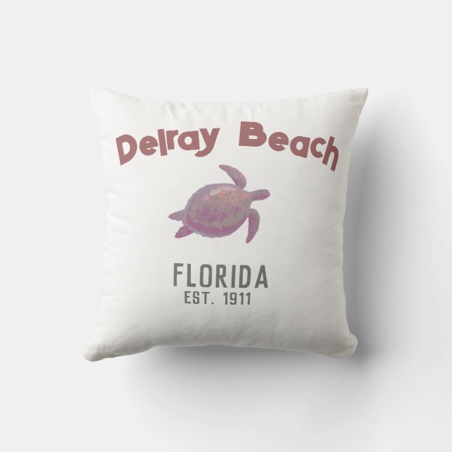 Delray Beach Florida, Sea Turtle, dekorativ kudde (Baksida)