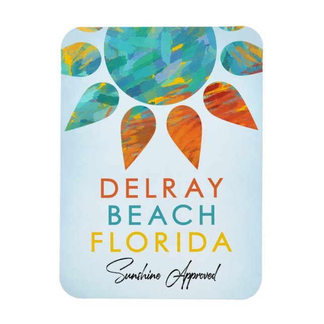 Delray Beach Florida Sunshine Travel Magnet (Vertikal)
