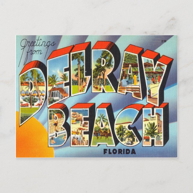 Delray Beach Florida Vykort (Framsida)