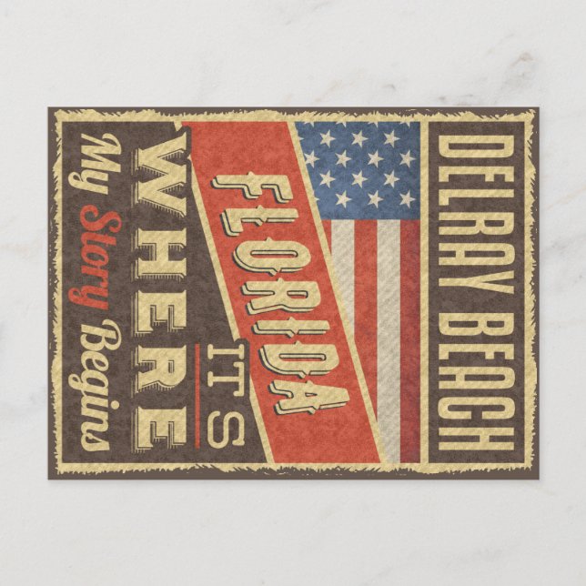 Delray Beach Florida Vykort (Framsida)