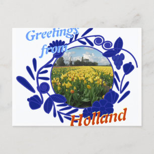 DelSoftware Mönster Tulips Hälsning från Nederländ Vykort