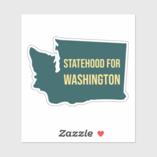 Delstat för Washington Retro Minimalistiskt Skämt Klistermärken