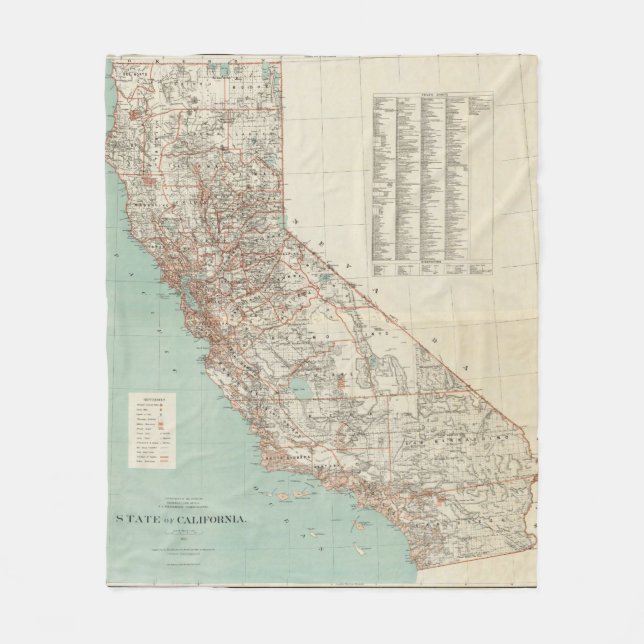 Delstat Kalifornien 2 Fleecefilt (Framsidan)