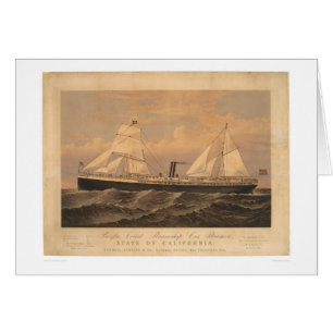 "Delstat Kalifornien" Steamer (1275A) Hälsningskort
