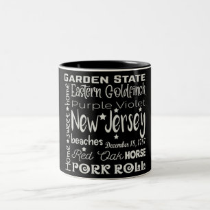Delstat/New jersey tvåtonskaffe Mugg