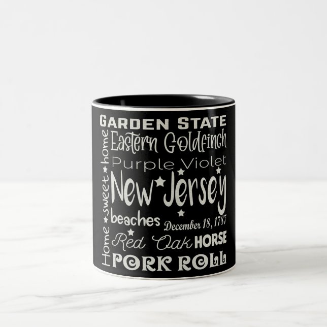 Delstat/New jersey tvåtonskaffe Mugg (Center)