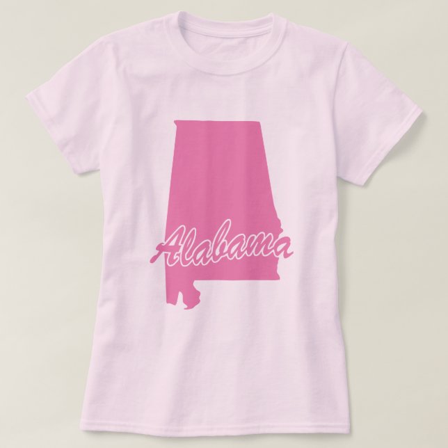 Delstaten Alabama Form T-shirt (Design framsida)