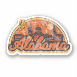 Delstaten Alabama Klistermärken