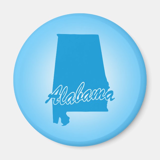Delstaten Alabama Magnet (Framsidan)