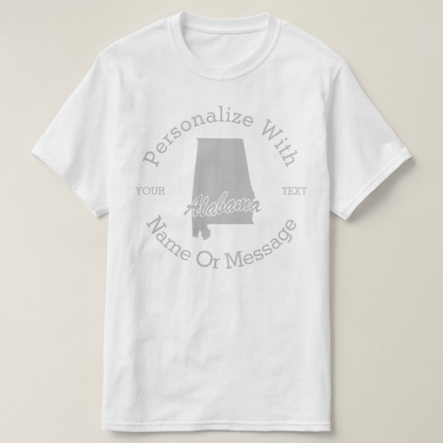 Delstaten Alabama PERSONLIG T-shirt (Design framsida)