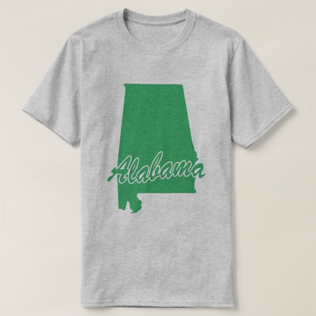 Delstaten Alabama Shape T-shirt (Design framsida)
