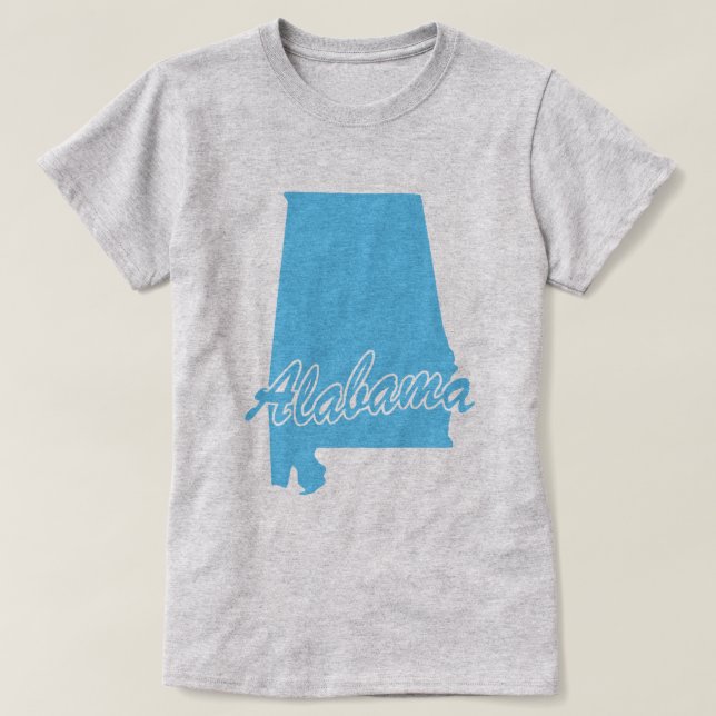 Delstaten Alabama Shape T-shirt (Design framsida)