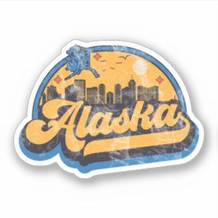 Delstaten Alaska Klistermärken