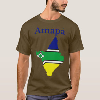 delstaten Amapa Karta Flagga Brasilien T Shirt