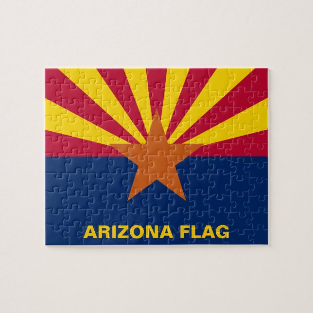 Delstaten Arizona Flagga Pussel (Horisontell)